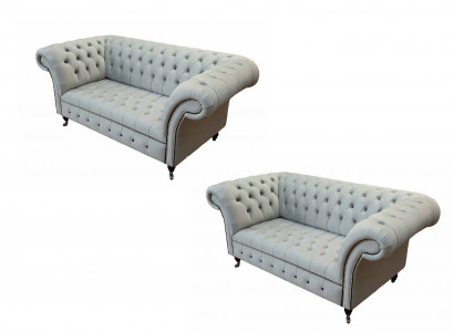 Chesterfield Sofa Set Design Luxury Upholstered Sofa Couch Seat Set